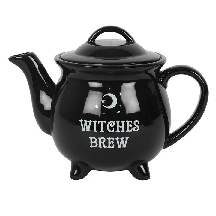 Witches Brew Ceramic Cauldron Tea Set – Teapot & 4 Cups Gothic Tea Set