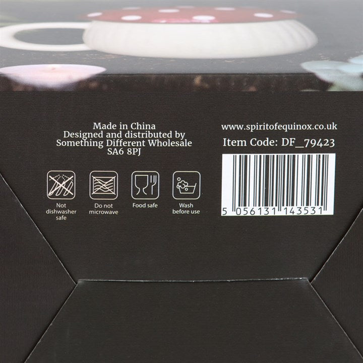 Back of a product packaging with text, bar code, and icons.