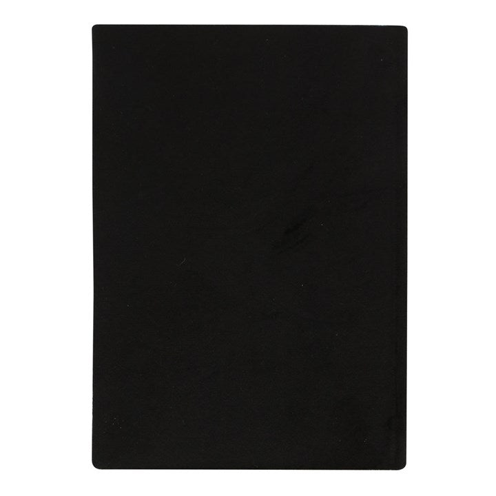 Black rectangular object on a white background