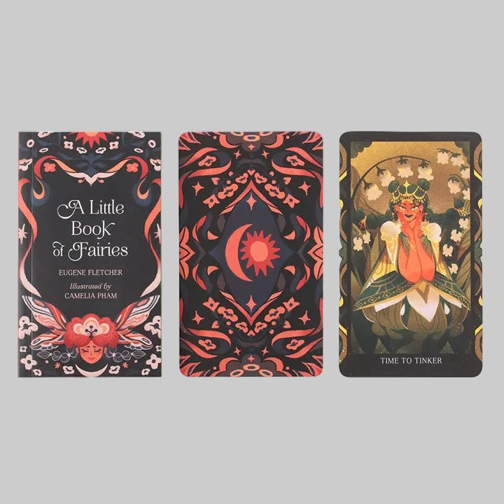 Three books with decorative covers on a white background