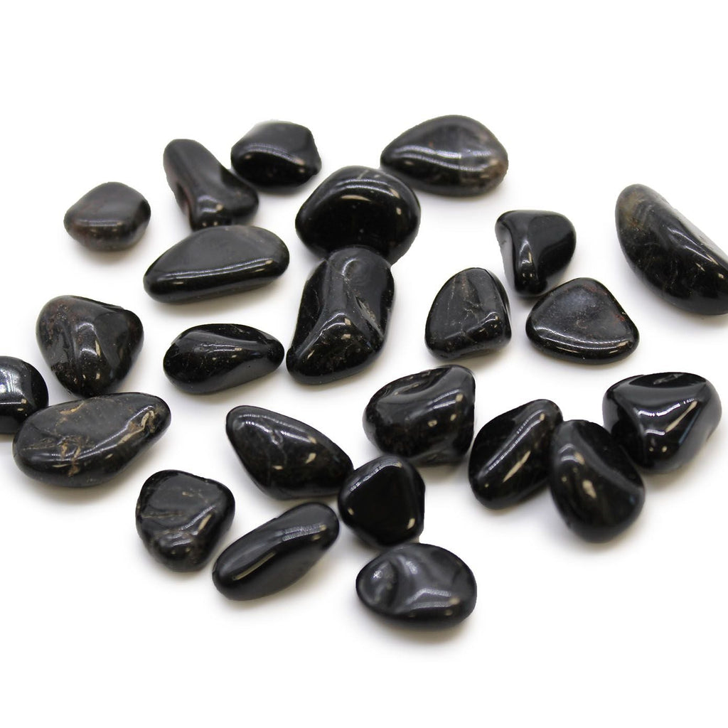 Black stones on a white background