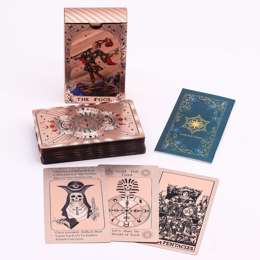 Collection of tarot cards with detailed artwork on a white background