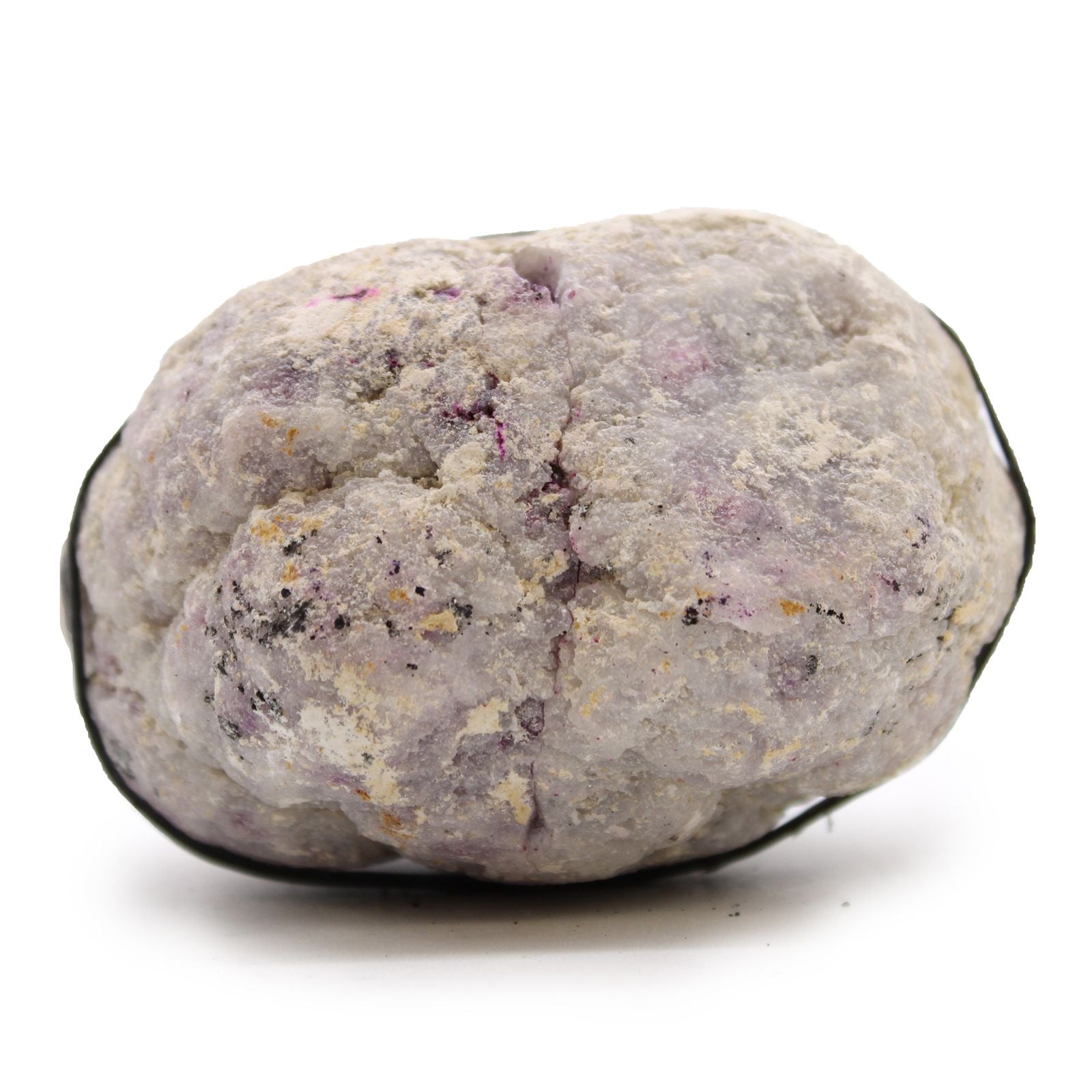 Purple rock on a white background