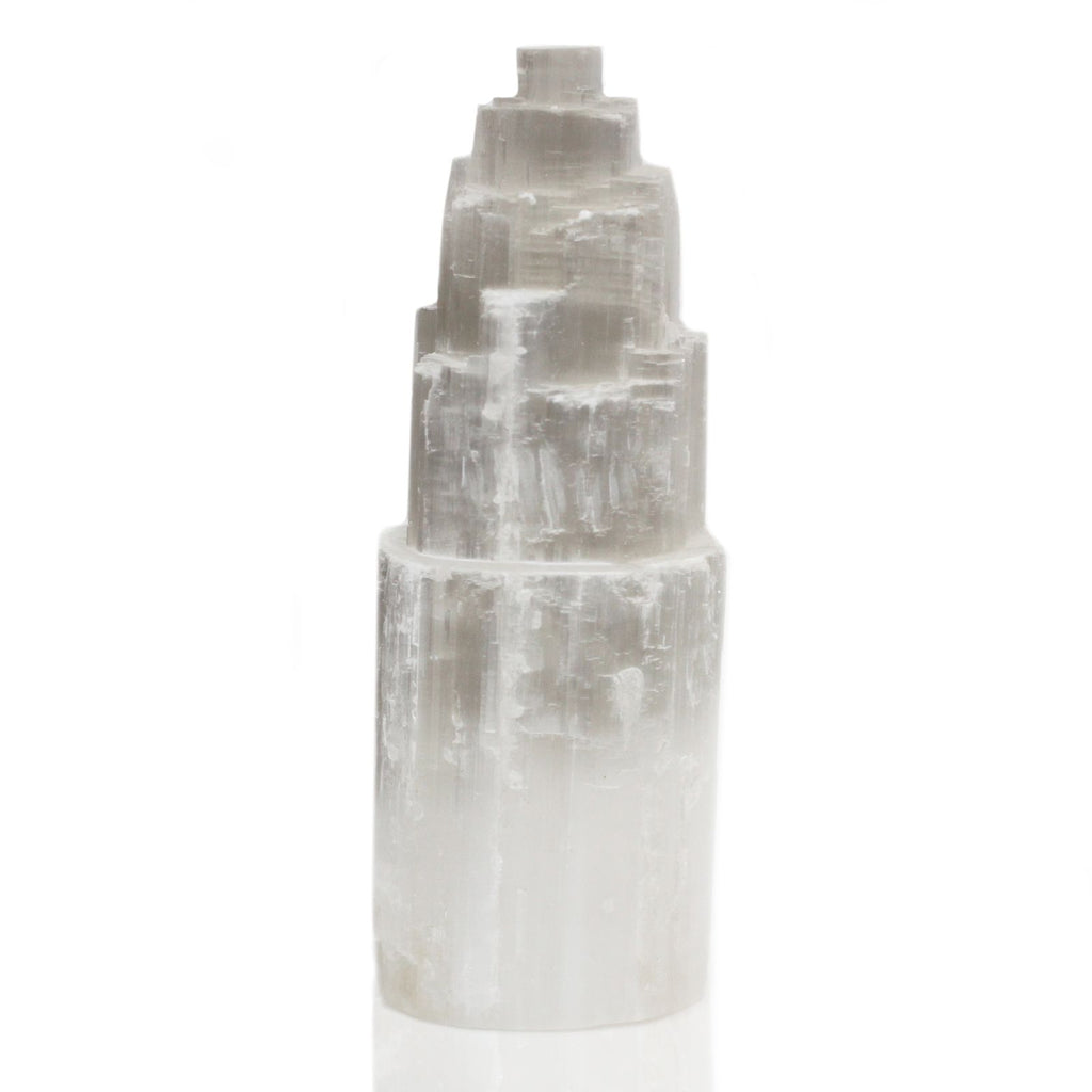 Decorative crystal tower on a white background