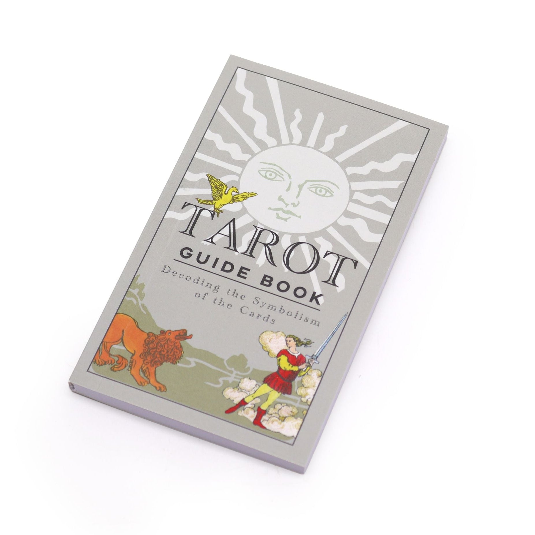 Tarot guide book with illustrations on a white background