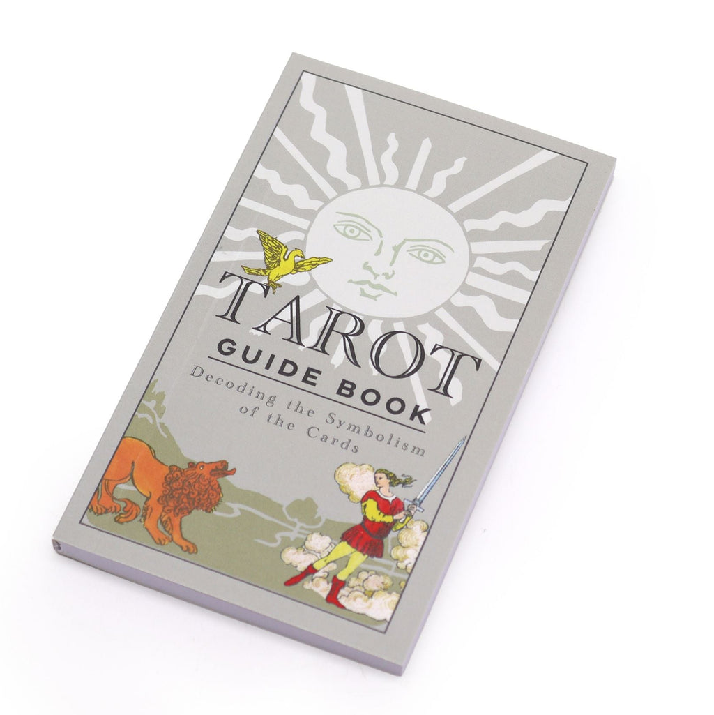 Tarot guide book with illustrations on a white background