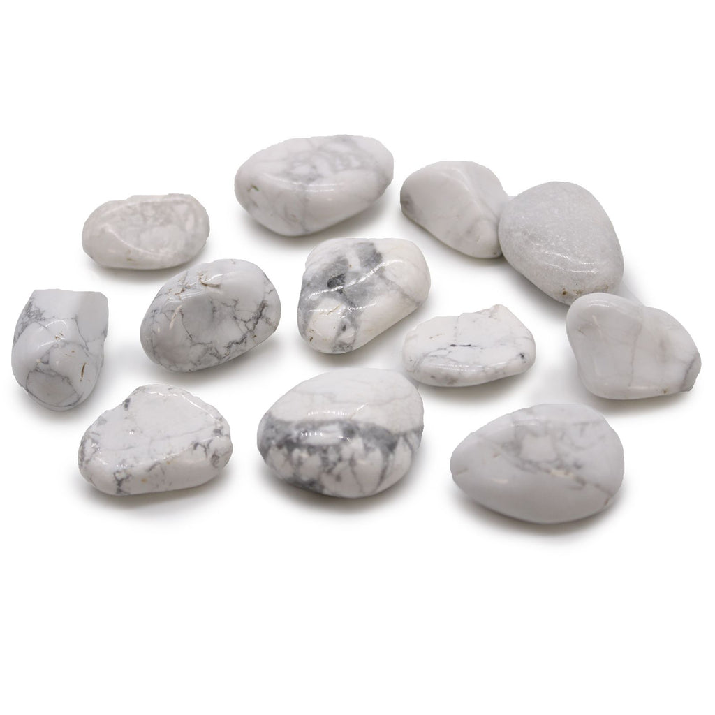 White and gray marbled stones on a white background