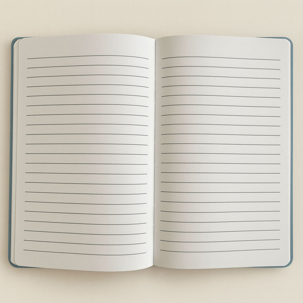 Light Blue Velvet Notebook - 80 pages - Embrace The Journey