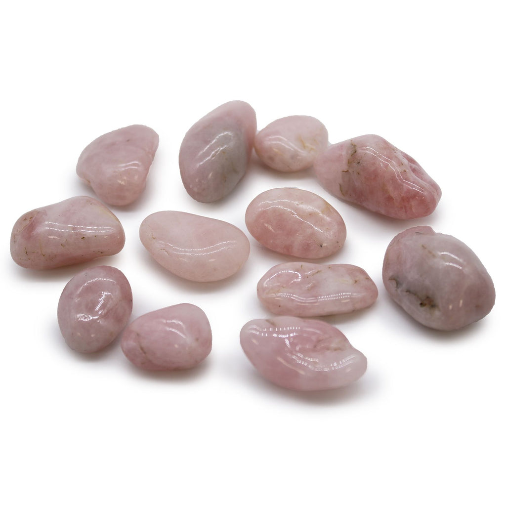 Pink stones on a white background